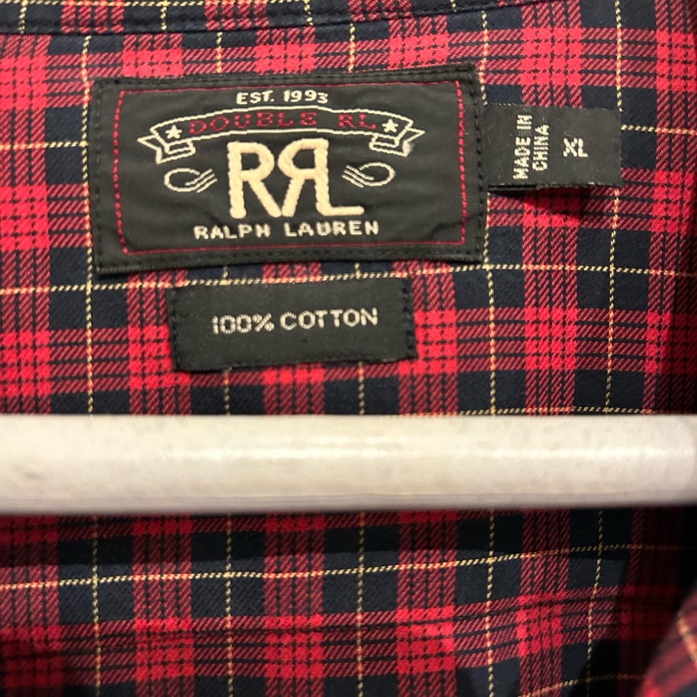 Ralph Lauren Double RL Red and Black Plaid Shirt